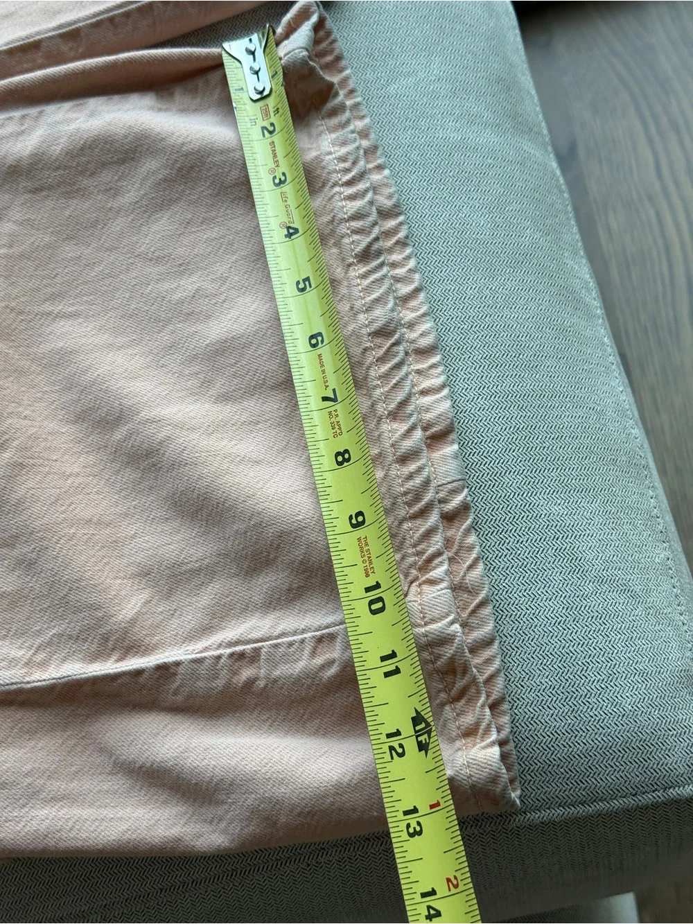 Pilcro Adi Pull On Wide Leg Mid Rise Drawstring Pants in Peach Medium
